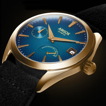 OLYMPUS - Azure Blue Gold Leather