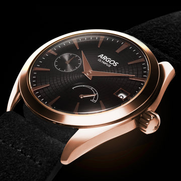 OLYMPUS - Piano Black Rose Gold Leather