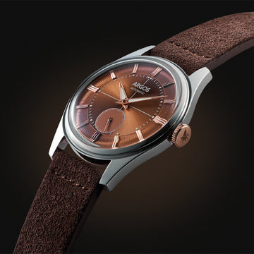 Apollo III - Chocolate Silver w/ Leather Strap