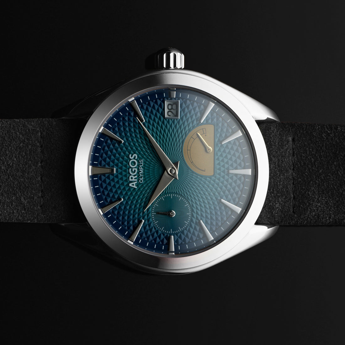 OLYMPUS - Azure Blue Silver Leather