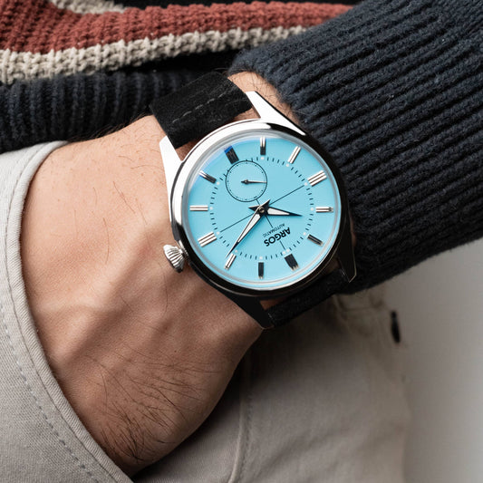 Apollo III - Ice Blue Silver Leather