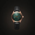Olympus - Basil Green Rose Gold Leather Argos Watches