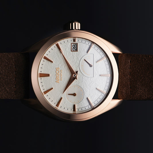 Olympus - Luxe White Rose Gold Leather