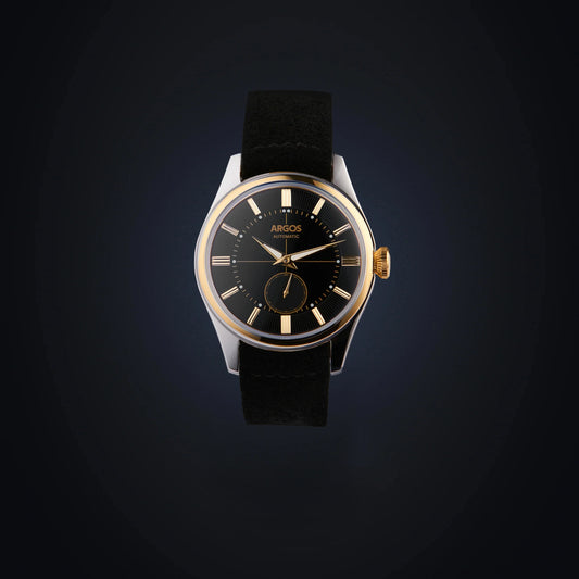 Apollo III - Onyx Black Gold Two Tone Leather
