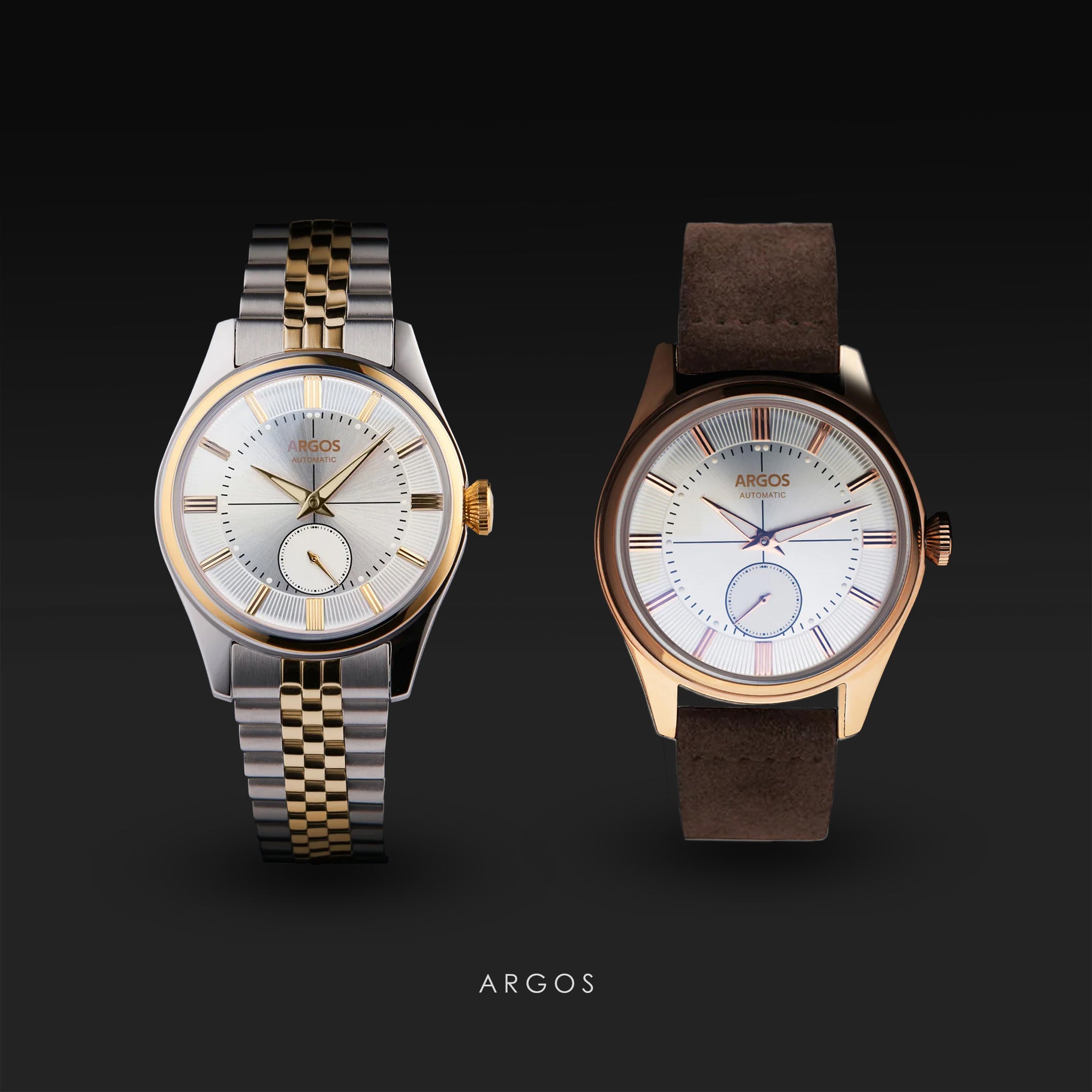 Apollo 3 - Pearl White Gold Two Tone + Pearl White Rose Gold Leather [COMBO]