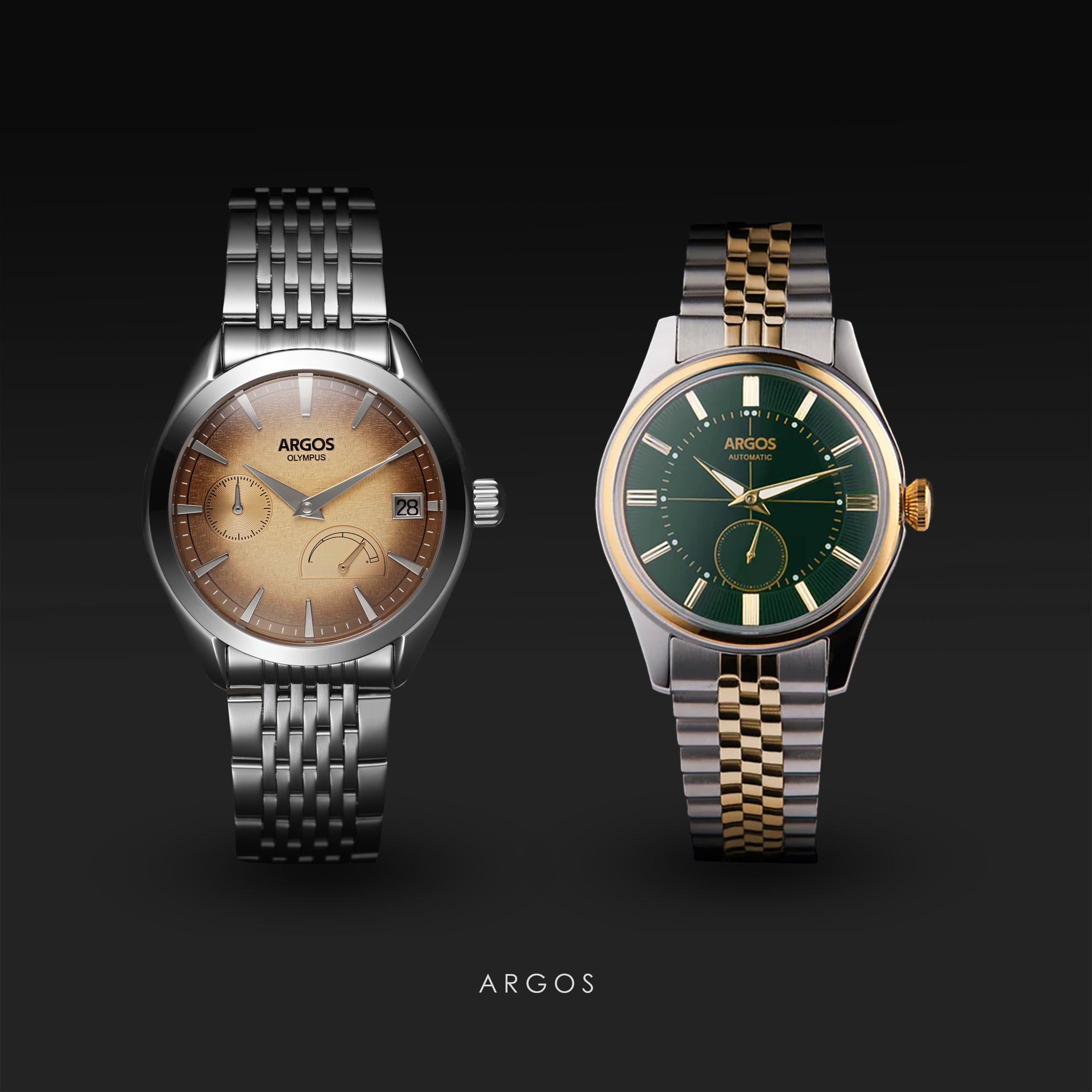 Olympus - Irish Coffee Silver + Apollo 3 Olive Green Two Tone [COMBO]
