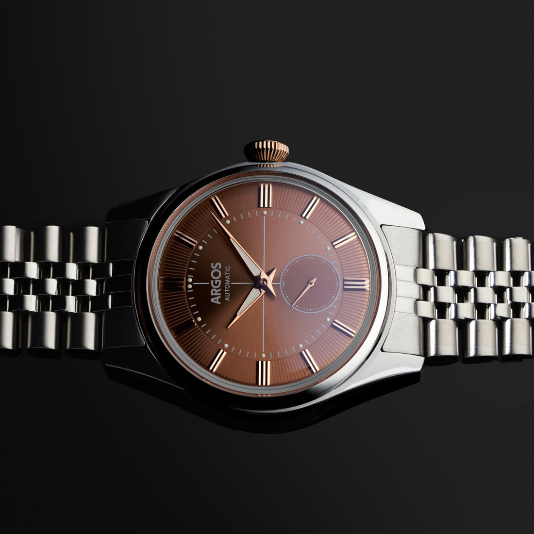 Apollo III - Chocolate Brown Silver w/ Steel Bracelet