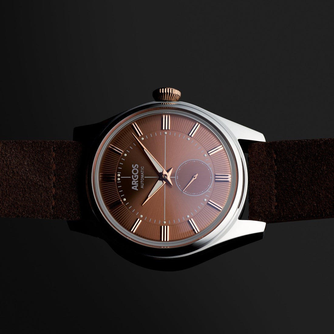 Apollo III - Chocolate Silver w/ Leather Strap