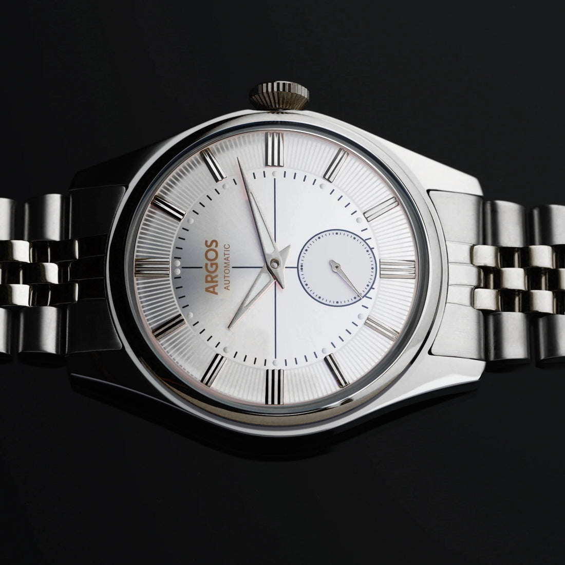 Apollo III - Pearl White Silver w/ Steel Bracelet