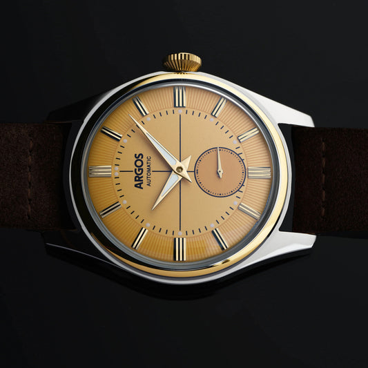 Apollo III - Cadmium Yellow Gold Two Tone Leather