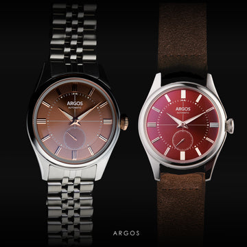 Apollo III - Chocolate Brown Silver + Wine Red Silver Leather [COMBO]
