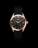 Olympus - Piano Black Rose Gold Leather