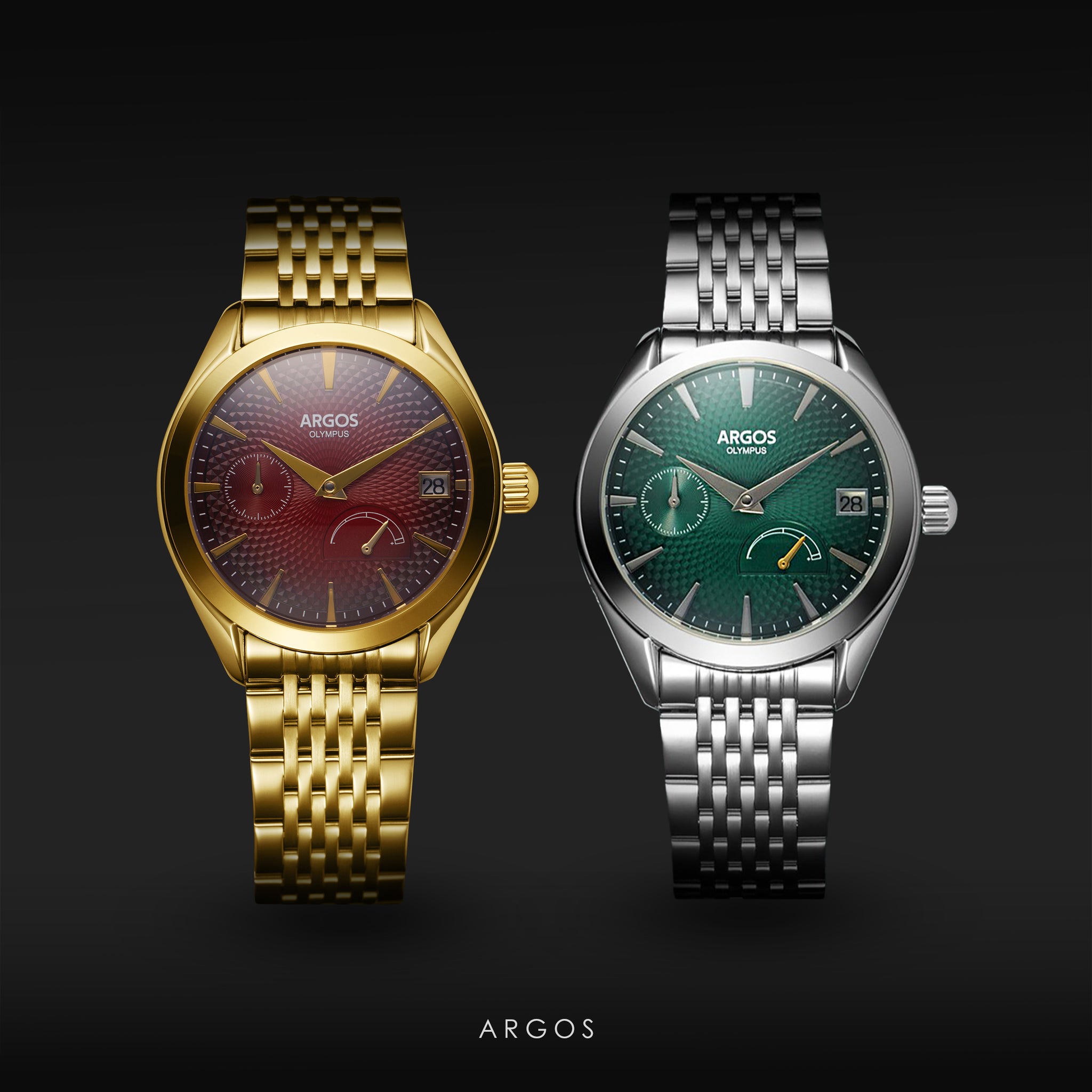 Olympus - Carmine Red Gold + Basil Green Silver [COMBO]