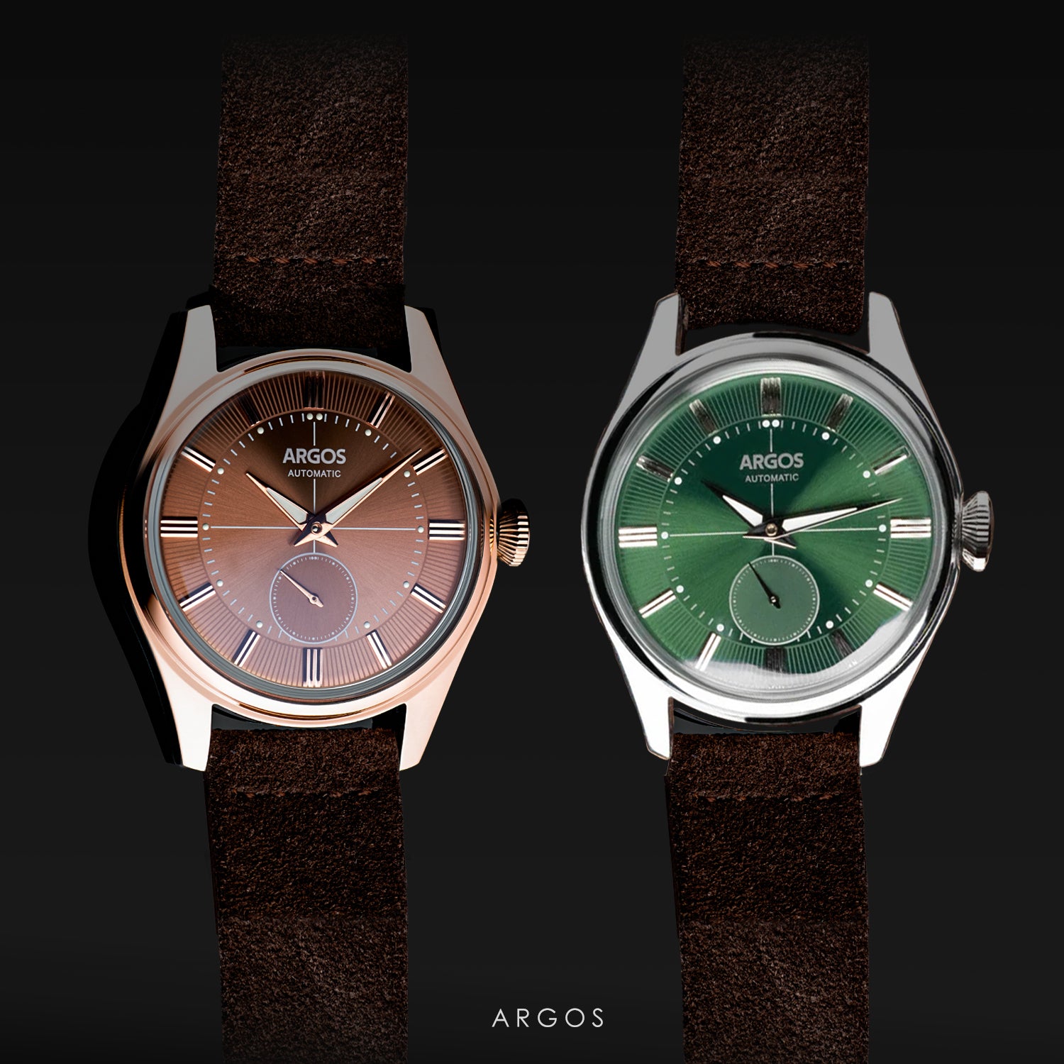 Apollo III - Chocolate Brown Silver + Olive Green Silver Leather [COMBO]