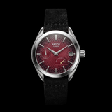 Olympus - Carmine Red Silver Leather