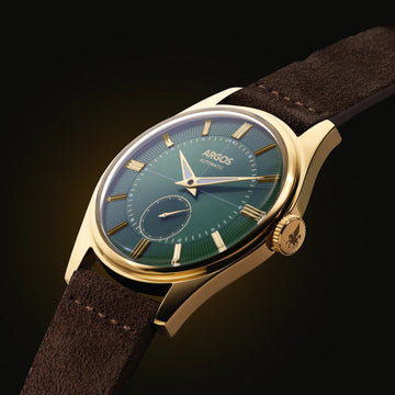 Apollo III - Olive Green Gold Leather