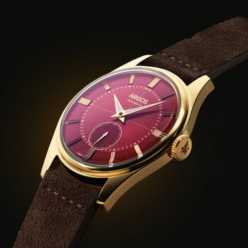 Apollo III - Wine Red Gold Leather