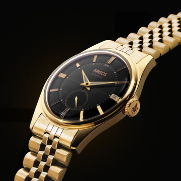 Onyx Black Gold gold bracelet watch for men