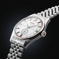 Apollo III Pearl White Silver, a refined white and silver watches design with a clean white dial.