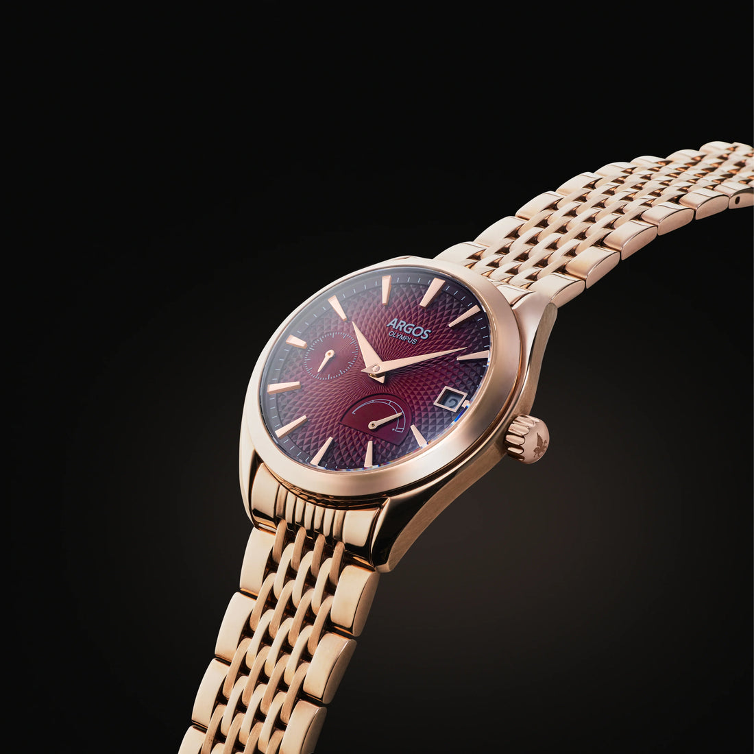 Argos Olympus rose gold automatic mechanical watch for men