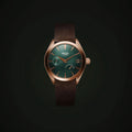 Olympus - Basil Green Rose Gold Leather Argos Watches