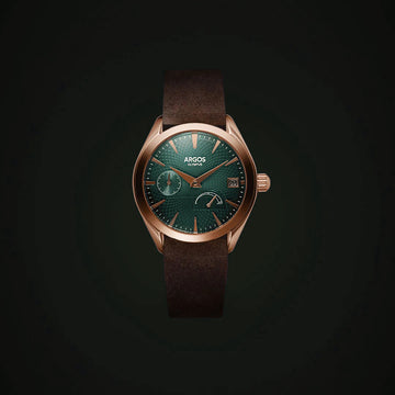 Olympus - Basil Green Rose Gold Leather Argos Watches