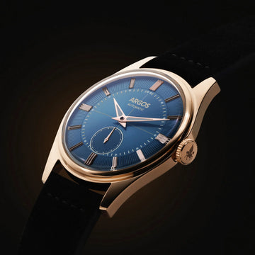 Apollo III - Constellation Blue Rose Gold Leather
