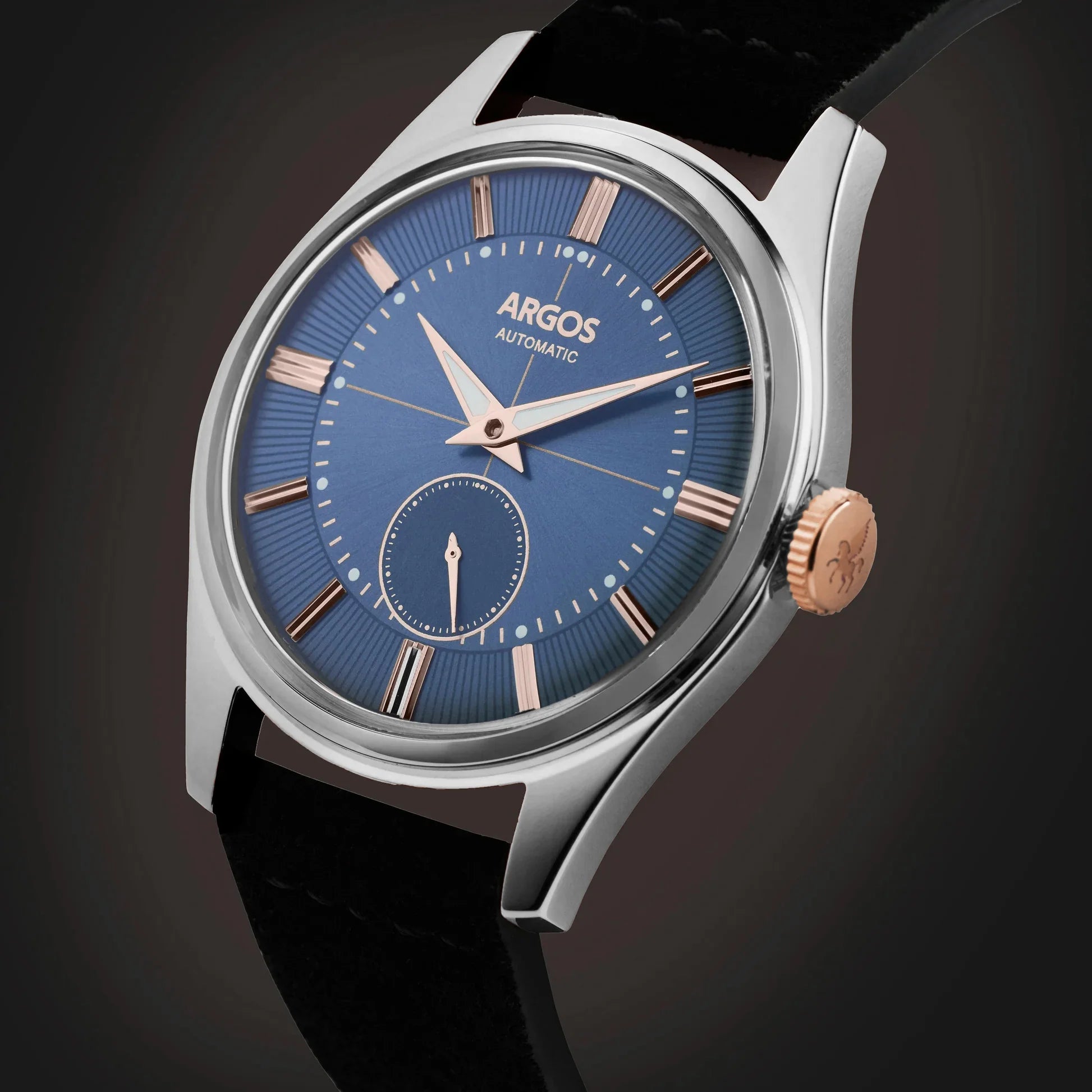 Argos Apollo III - Constellation Blue Rose Gold Two Tone Leather