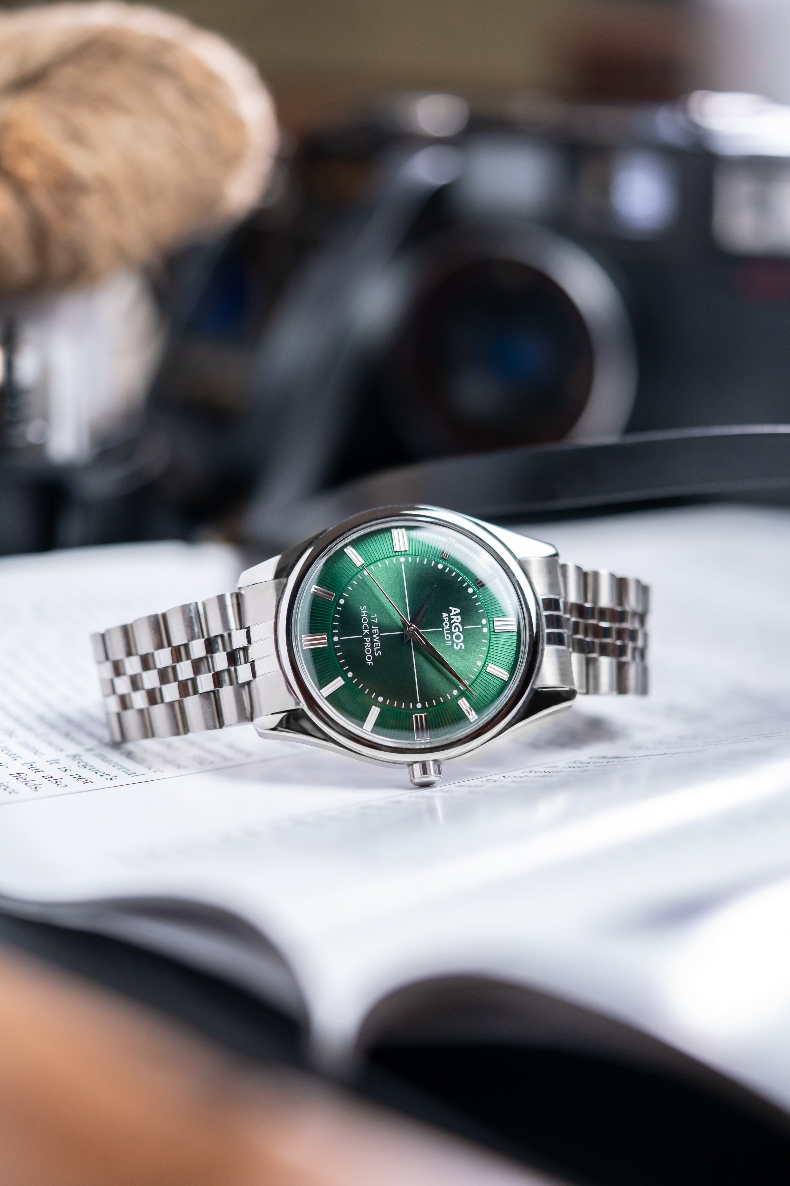 Argos Apollo II - Olive Green Silver Men's Mechanical watch – Argos Watches