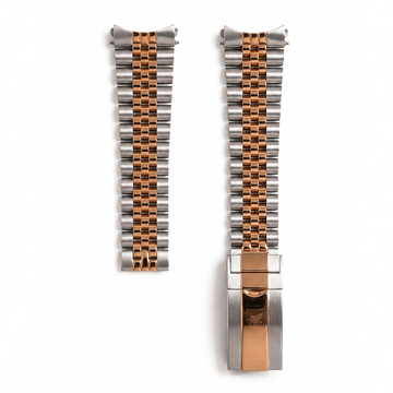 Five Link Two Tone Rose Gold Jubilee Bracelet