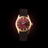 Apollo III - Wine Red Gold Leather