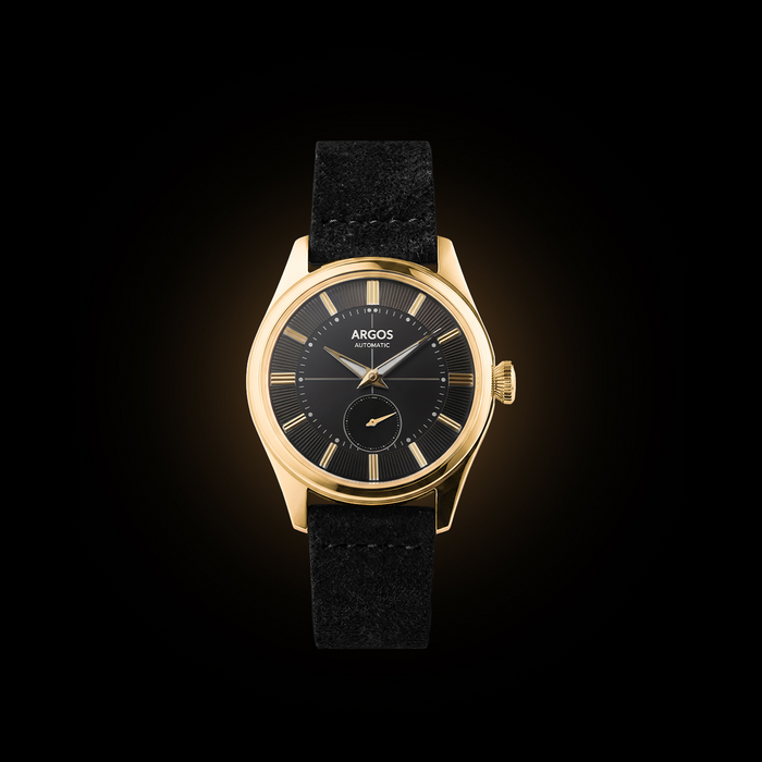 Apollo III - Onyx Black Gold Leather