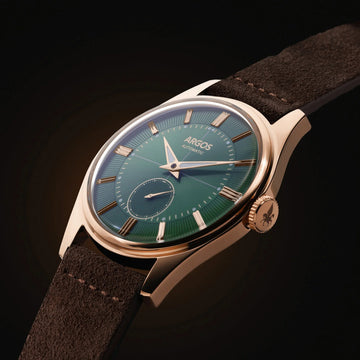 Apollo III - Olive Green Rose Gold Leather