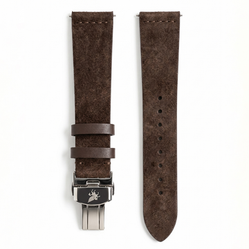 Hazel Brown Italian Suede Leather Strap