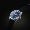 Argos Olympus Aether Blue Silver Black leather strap mechanical watch