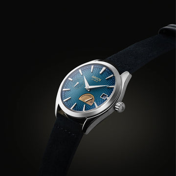 Olympus - Azure Blue Silver Leather