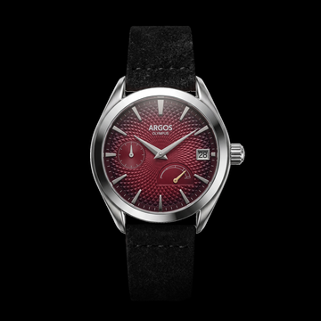 Olympus - Carmine Red Silver Leather