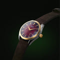 Argos Olympus Carmine Red gold two-tone leather watch for men