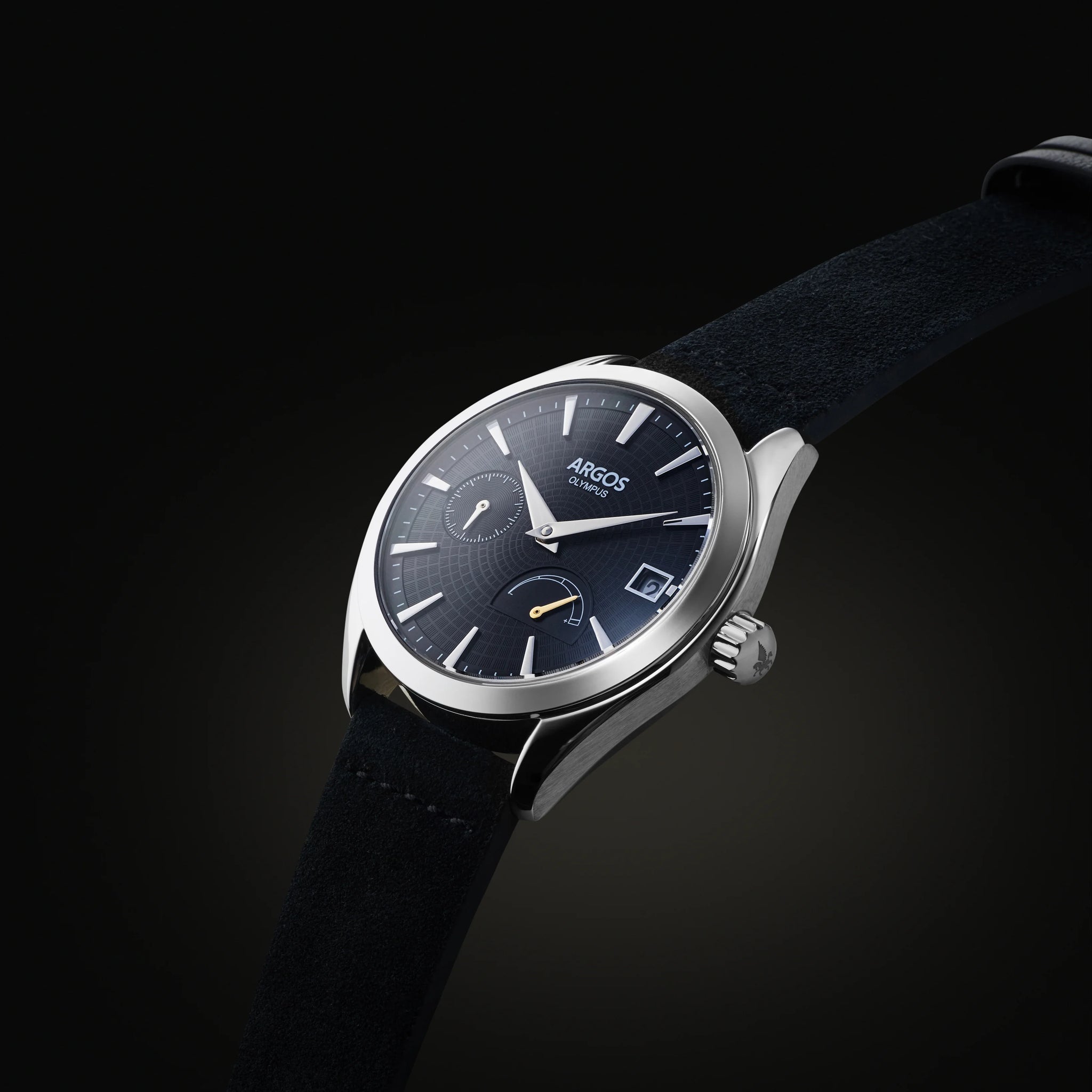 Argos Olympus - Piano Black Silver Leather