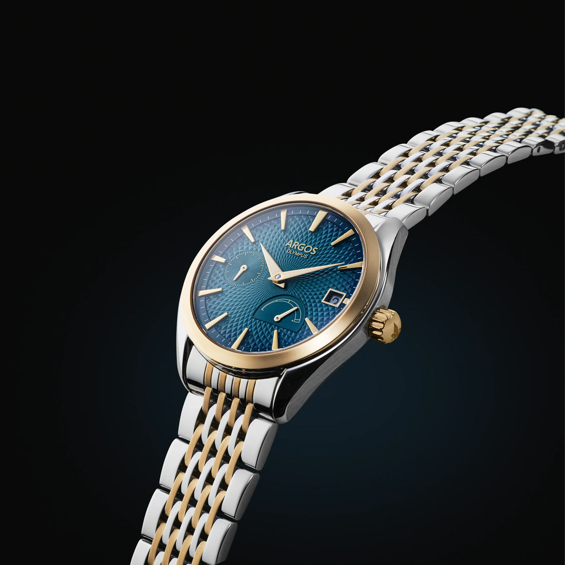 Olympus Azure blue gold two-tone Argos watch a premium men’s watch.