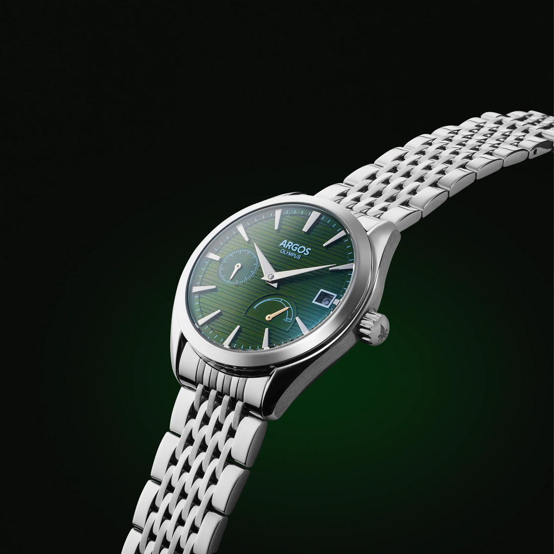 Olympus Pine Green Silver green watch mens
