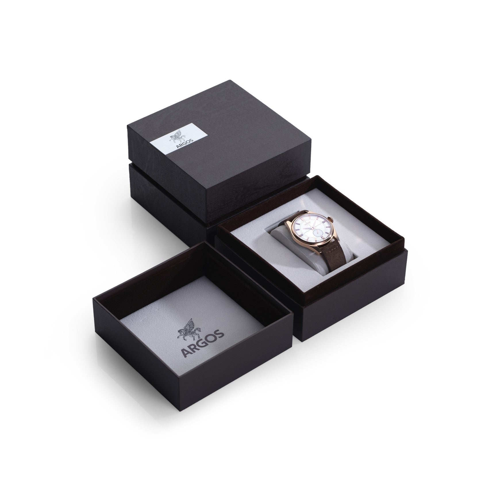 Argos Apollo III - Olive Green Gold with Italian Suede Leather Strap