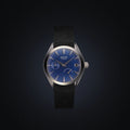 Olympus - Aether Blue Silver Leather Argos Watches