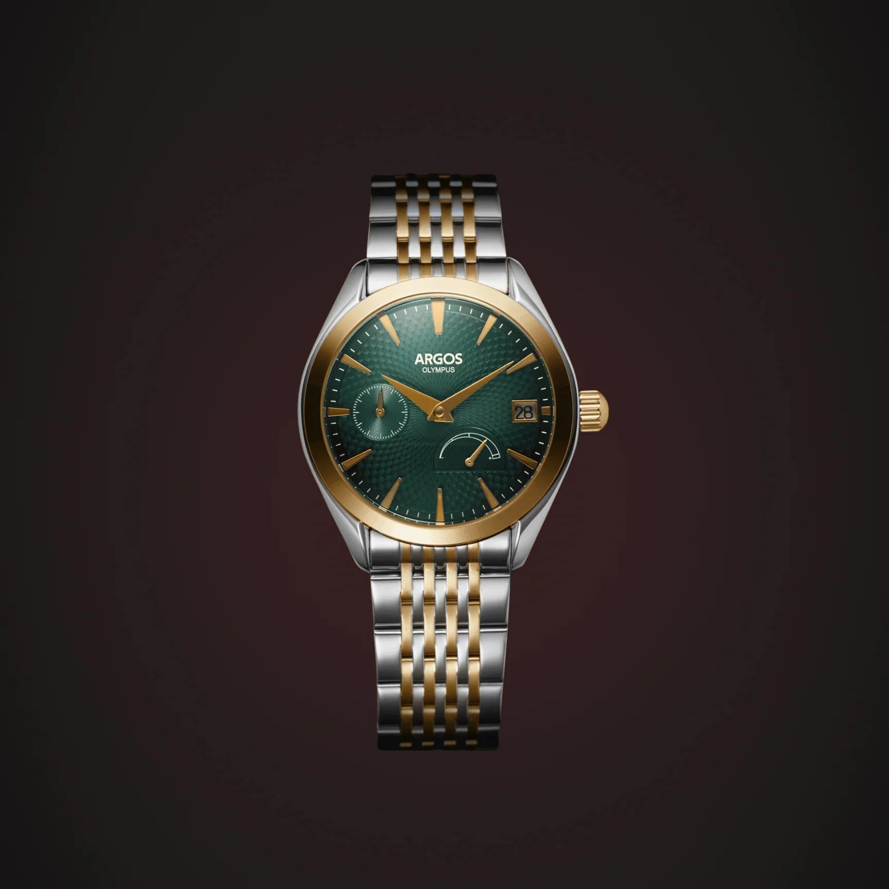 Olympus - Basil Green Gold Two Tone Argos Watches