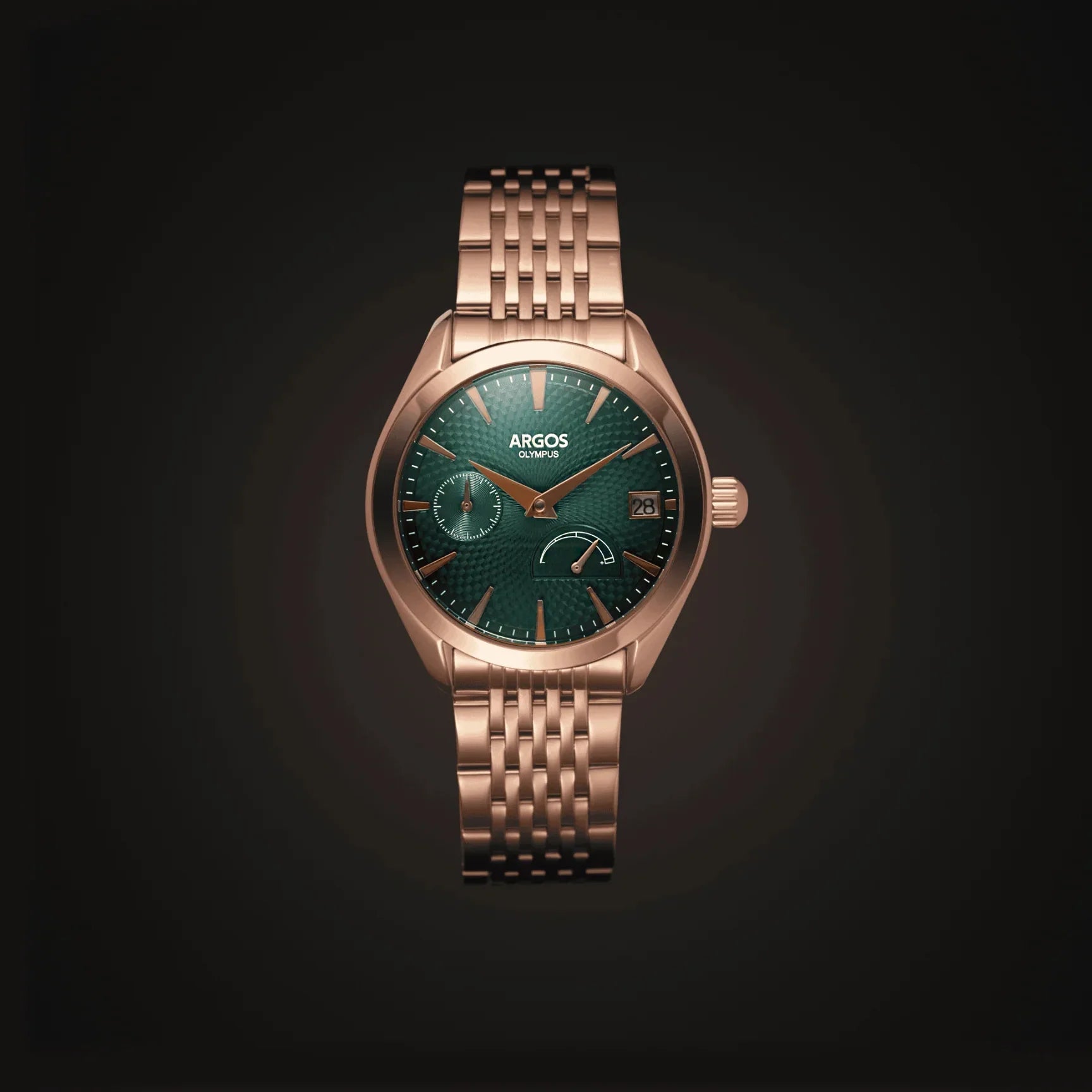 Olympus - Basil Green Rose Gold Argos Watches