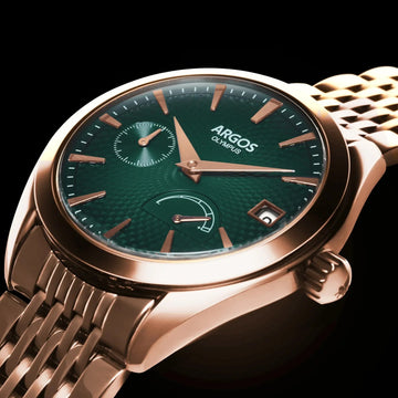 Olympus - Basil Green Rose Gold Argos Watches
