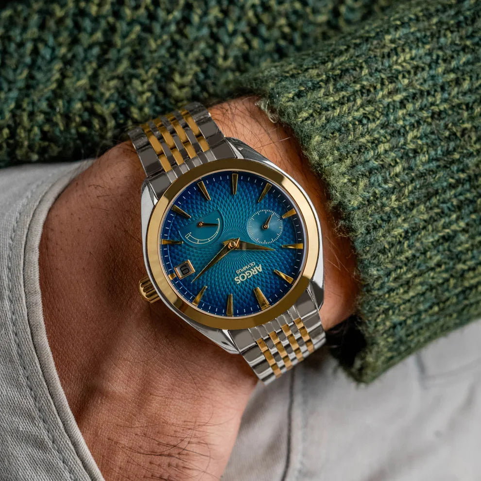 Olympus - Azure Blue Gold Two Tone Argos Watches