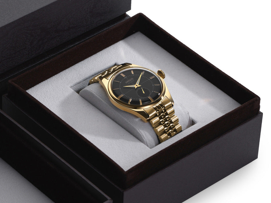 Argos Apollo III Onyx Black Gold with Golden Jubilee Bracelet Argos Watches