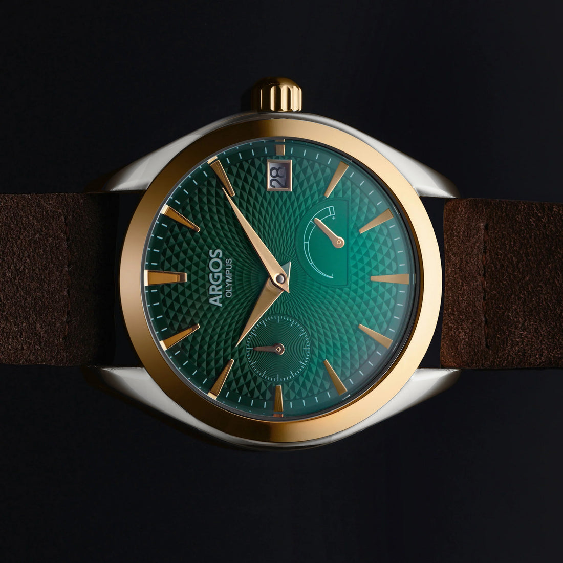 OLYMPUS - Basil Green Gold Two Tone Leather
