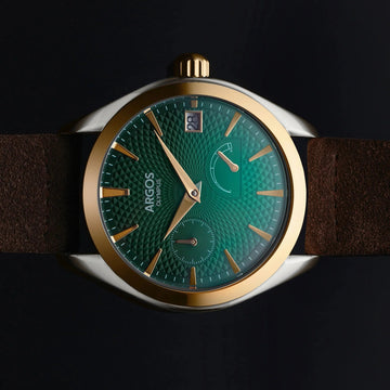 Olympus - Basil Green Gold Two Tone Leather Argos Watches